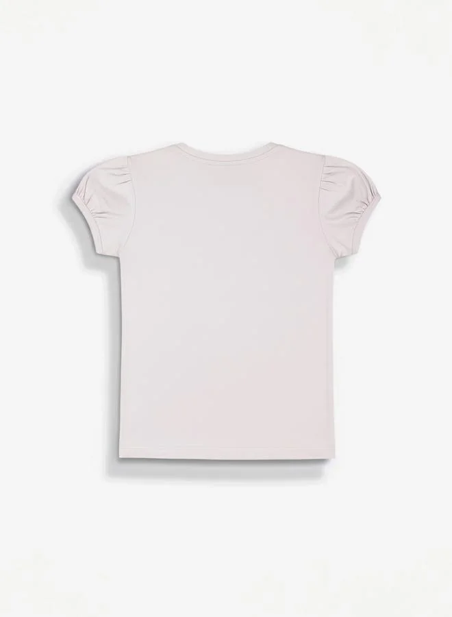 Looney Tunes Graphic Print Round Neck Fashion T-shirt