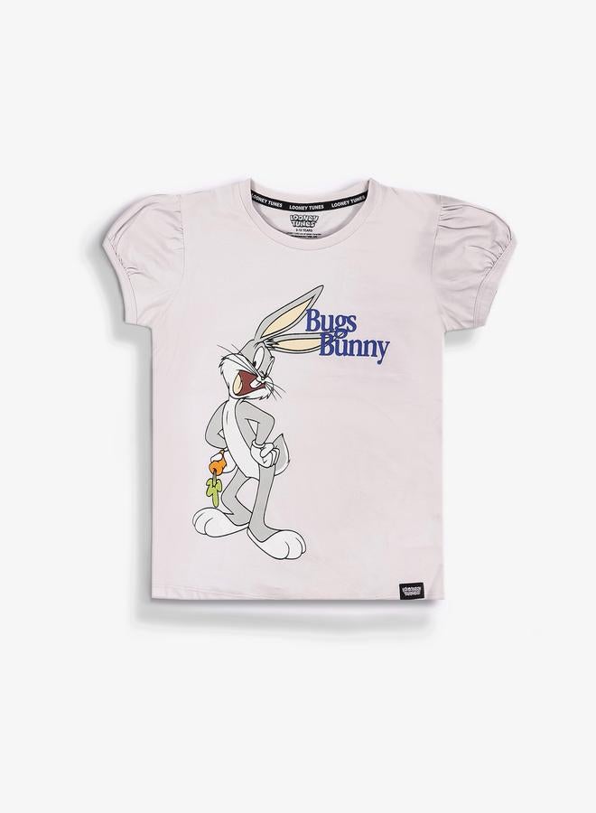 Looney Tunes Graphic Print Round Neck Fashion T-shirt - Image 1