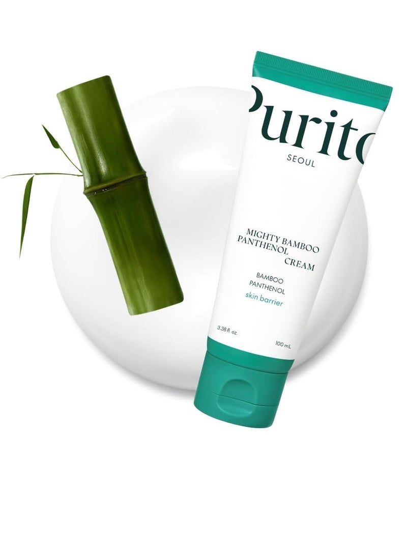 PURITO Mighty Bamboo Panthenol Cream, Glow Cream, Skin Barrier Repair, for All Skin Types, Daily Face Moisturizer, Glass skin, Vegan, Korean Skin Care 3.38fl.oz / 100ml - Image 1
