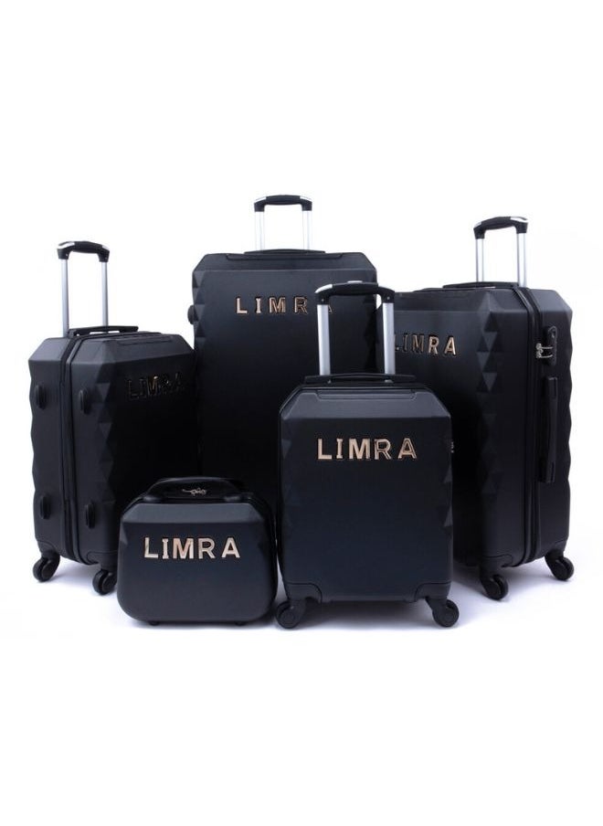 LIMRA - Limra Luggage Trolley Bags set of 5 Pcs black - Image 1
