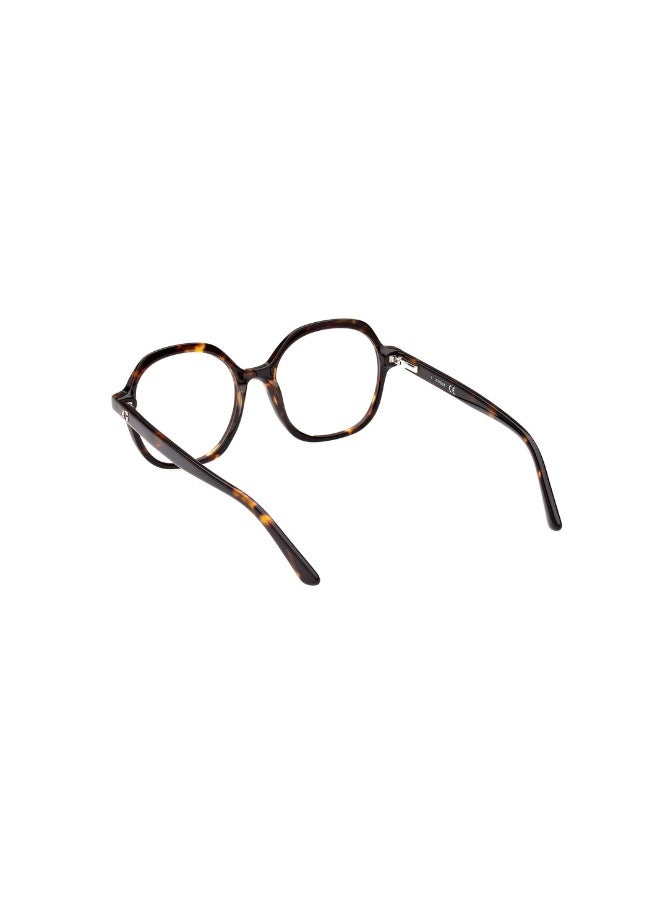 جس نظارة طبية بشكل دائري للجنسين بأذرع معدنية GU8271  مقاس 50 - دارك هافانا - Image 3