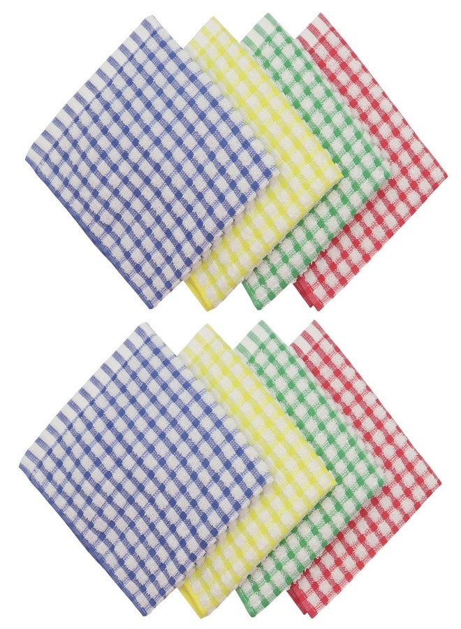 HFGBLG Cotton Cleaning Rags Terry Dish Cloths for Washing Dishes, Set of 8 Dish Rags for Cleaning, Light and Soft Dish Towels for Kitchen Drying Dishes, 11.8 Inch x 11.8 Inch (Mix Color) - Image 2