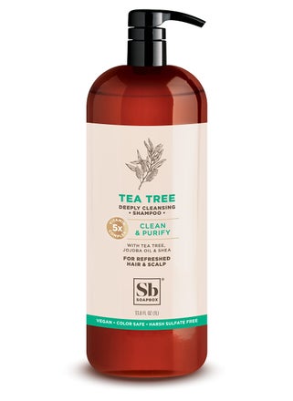 Soapbox Soapbox Tea Tree Shampoo, Sulfate Free, Paraben Free, Silicone Free, Color Safe, and Vegan Hair Shampoo (33.8 Ounces) 