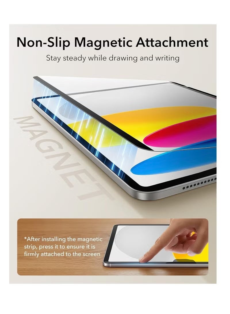 PINKSAMA Paper-Feel Magnetic Screen Protector for iPad 11th/10th Generation A16 (11/10.9 Inch, 2025/2022), Write and Draw Like on Paper, Detachable and Reusable, Compatible with Tempered Film, Anti-Glare - Image 5