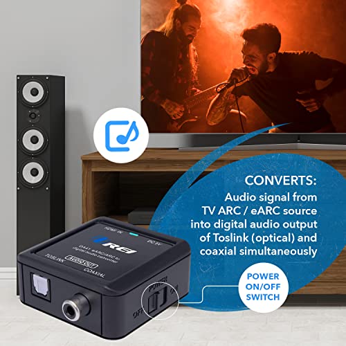 OREI eARC/ARC HDMI to Optical/Coaxial Audio Extractor, - Supports Dolby 5.1 Channel, DTS 5.1, LPCM 2.0 Channel HDTV Soundbar Speaker Amplifier (DA41) - Image 3