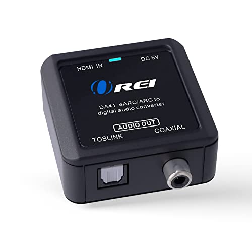 OREI eARC/ARC HDMI to Optical/Coaxial Audio Extractor, - Supports Dolby 5.1 Channel, DTS 5.1, LPCM 2.0 Channel HDTV Soundbar Speaker Amplifier (DA41) - Image 1