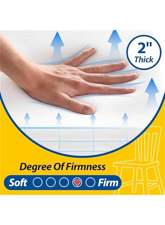 HOOKOR Chair Cushion for Dining Chairs, Memory Foam Chair Pads with Ties and Non-Slip Backing, Dining Room Seat Cushion with Machine Washable Cover, 17 X 16 Inches ﻿ (Dark Grey) - Image 2