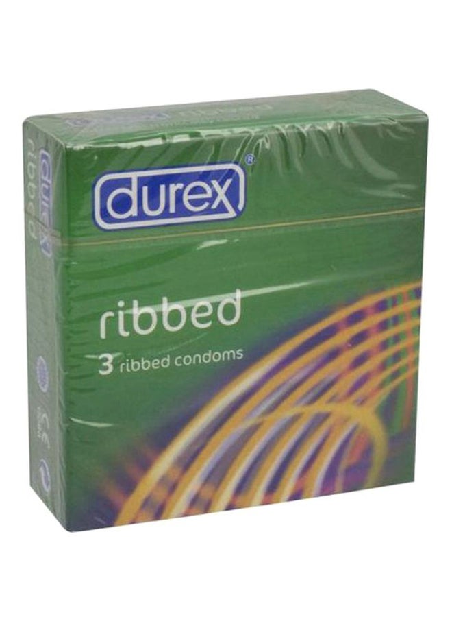 3-Piece Ribbed Condom