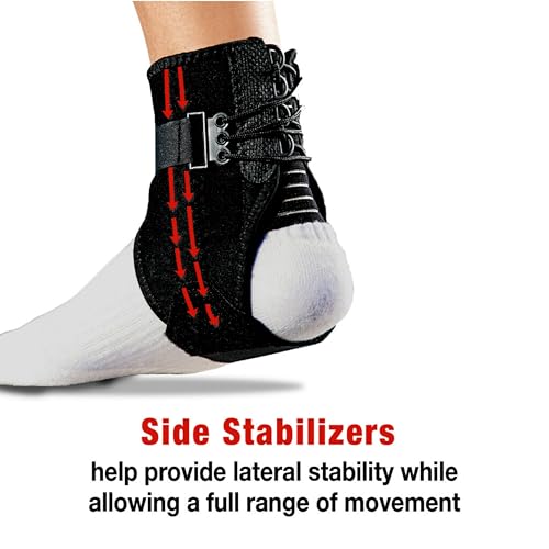 ACE Ankle Brace with Side Stabilizers, Adjustable, Black, 1/Pack - Image 3