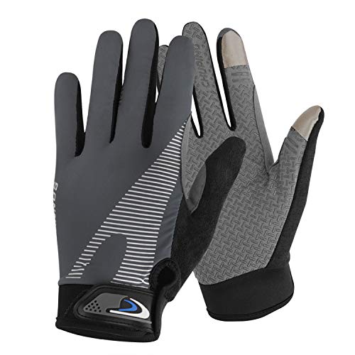 Holiberty Cycling Gloves Full Finger Touch Screen for Women Men Breathable Non-slip Motorcycle Mountain Bike Riding Gloves Road Bicycle BMX Lifting Fitness Climbing Workout Exercise Golf Gloves - Image 1