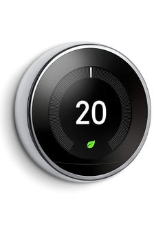 Google Nest 3rd Generation learning programmable Thermostat Polished Steel - T3019US  - Image 2