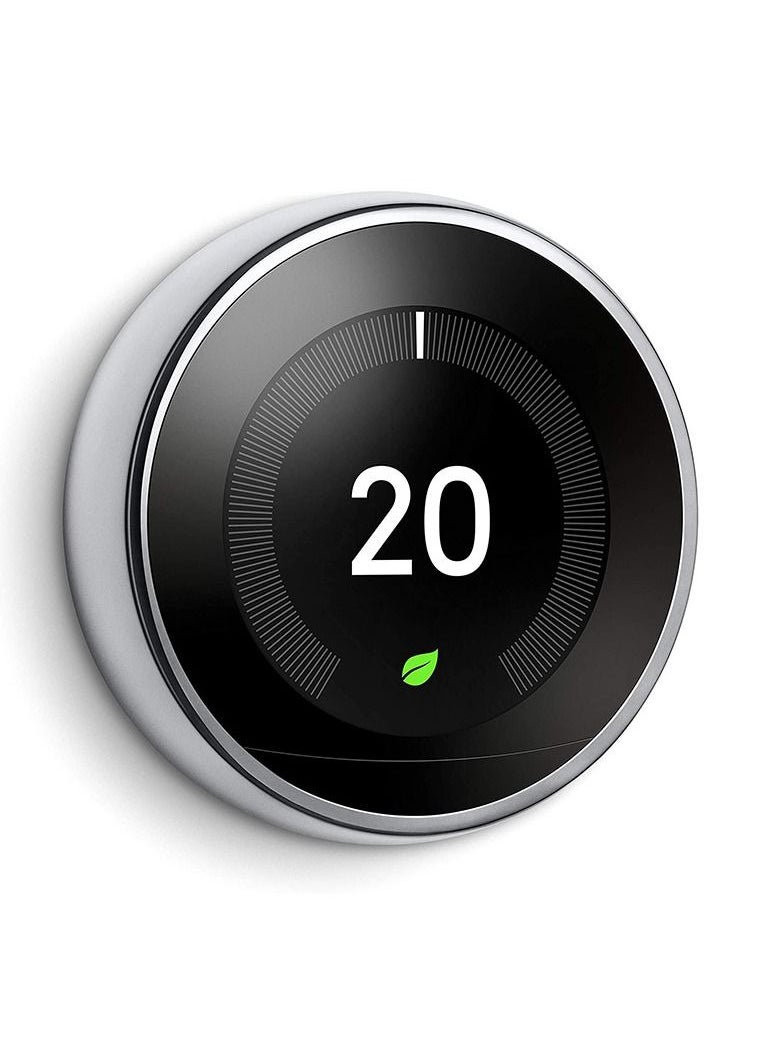 Google - Nest 3rd Generation learning programmable Thermostat Polished Steel - T3019US - Image 1