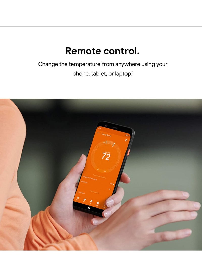 Google - Nest 3rd Generation learning programmable Thermostat Polished Steel - T3019US - Image 1