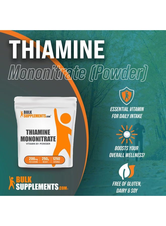 BulkSupplements .com Thiamine Mononitrate Powder - Vitamin B1 Powder, Thiamine B1 Supplement - B1 Vitamins, Gluten Free, 125mg per Serving, 250g (8.8 oz) (Pack of 1) - Image 3