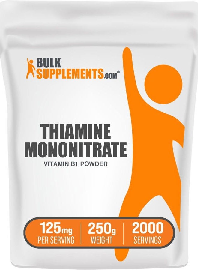 BulkSupplements .com Thiamine Mononitrate Powder - Vitamin B1 Powder, Thiamine B1 Supplement - B1 Vitamins, Gluten Free, 125mg per Serving, 250g (8.8 oz) (Pack of 1) - Image 1
