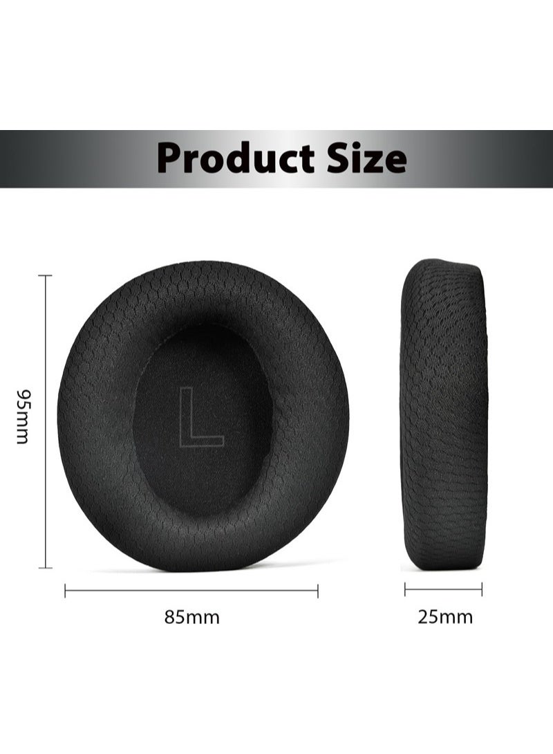 Replacement Ear Pads for Soundcore Q30 Headphones, Upgraded Mesh Fabric Earpad Cushions for Anker Soundcore Life Q30/Q35 with High-Density Memory Foam, Breathable & Softer (Black) - Image 4