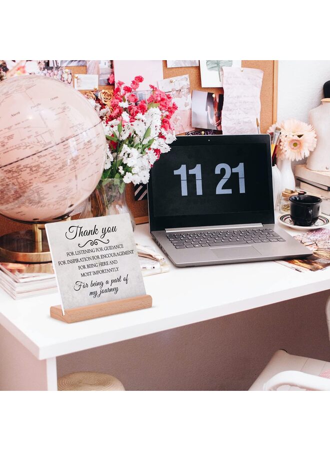 لافتات مع وودن ستاند، أفضل يوم مدير، تقدير ترك بعيدا للرؤساء قائد المعلم، ديكور مكتب المكتب - Image 3