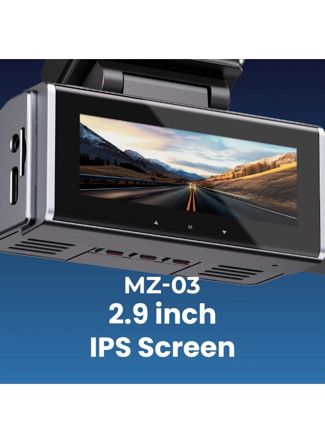 majentik MZ-03 Professional Dash Cam  Triple-Lens – Ultra-High 4K Resolution camera - Image 2