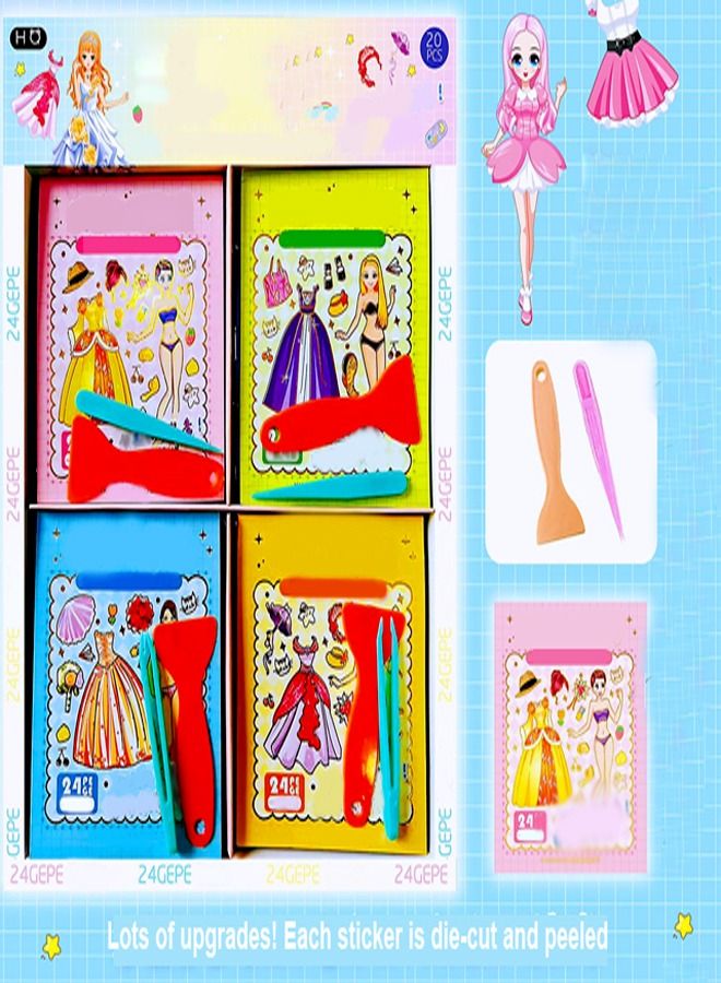 fashionhome 20 Pieces Children's Favorite Barbie Character Sticker Cartoon Cosmic Hero Shining Stickers Book for Kids Birthday Gift for Children - Image 3