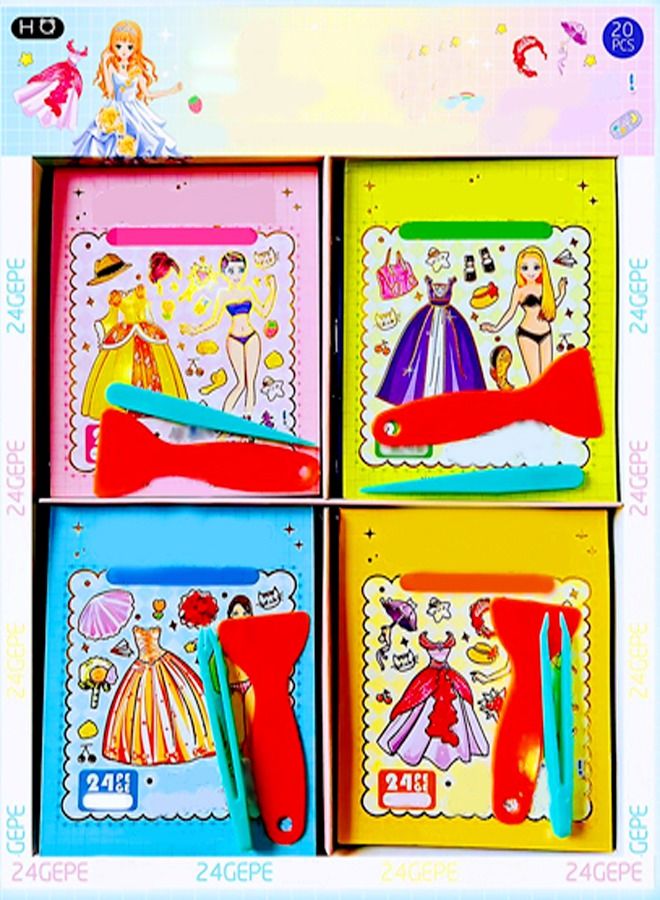 fashionhome 20 Pieces Children's Favorite Barbie Character Sticker Cartoon Cosmic Hero Shining Stickers Book for Kids Birthday Gift for Children - Image 2