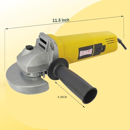 Inditrust Dumdaar 1pc DM 950W Electric angle grinder machine with Flap 2pc wheel set (Yellow) - Image 2