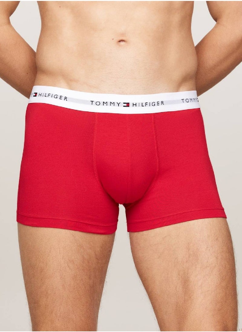 TOMMY HILFIGER Men's 3-Pack Trunks - Cotton, Multicolour  - Image 3