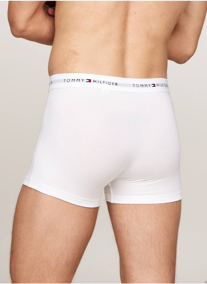 TOMMY HILFIGER Men's 3-Pack Trunks - Cotton, Multicolour  - Image 5