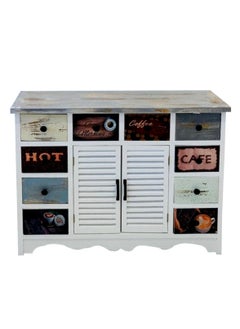 Living Cabinet with Drawer and  Doors Wooden Storage Cabinet for Home 100*80*35cm  - Image 1