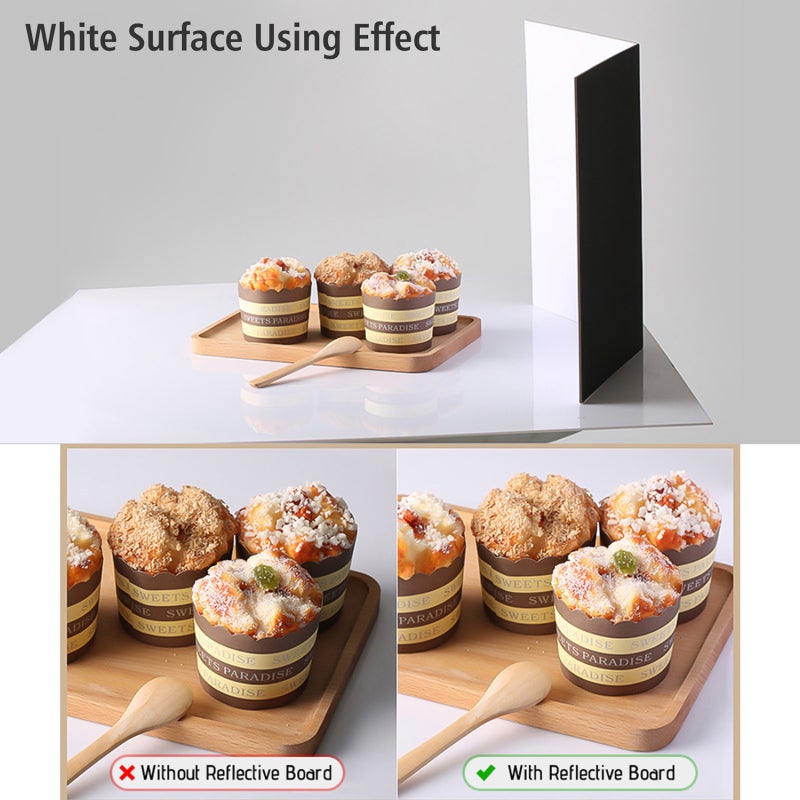 3-In-1 Foldable A3 Gold Photography Reflective Board - Thickened 2.5mm Durable Cardboard for Small Item Desktop, Studio Still Life, Glass, Jewelry, Cosmetics And Food Photography - Image 4