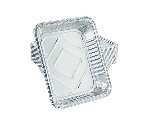 Waytiffer Aluminum Pans 9x13 Disposable Foil Pans 10 Pack Half Size Deep Steam Table Pans Extra Thick for Baking Cooking Roasting Heating Serving  Lining SteamTable Trays