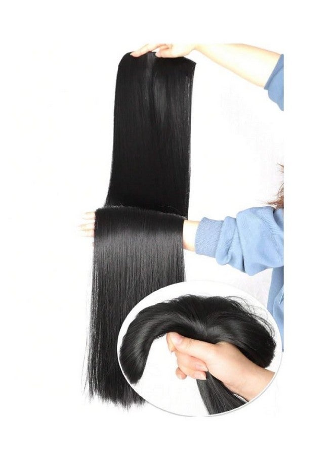 Artifice 5 Clip Super Long Straight Clip in Hair Extensions for Women Natural Soft Clip on Extensions Synthetic Thick Hairs for Any Event for Girls Hair Extension 40 inch Natural Black - Image 5