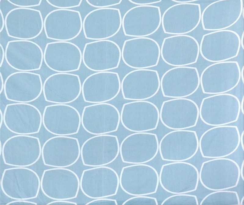 NEW LEAF Premium Cotton Elastic Fitted Bedsheets with 2 King Size Pillow Covers | Double Bed with All Around Elastic 220 TC Supersoft |Size-72 King Sizex78+10 inches | Aqua & White - Image 3