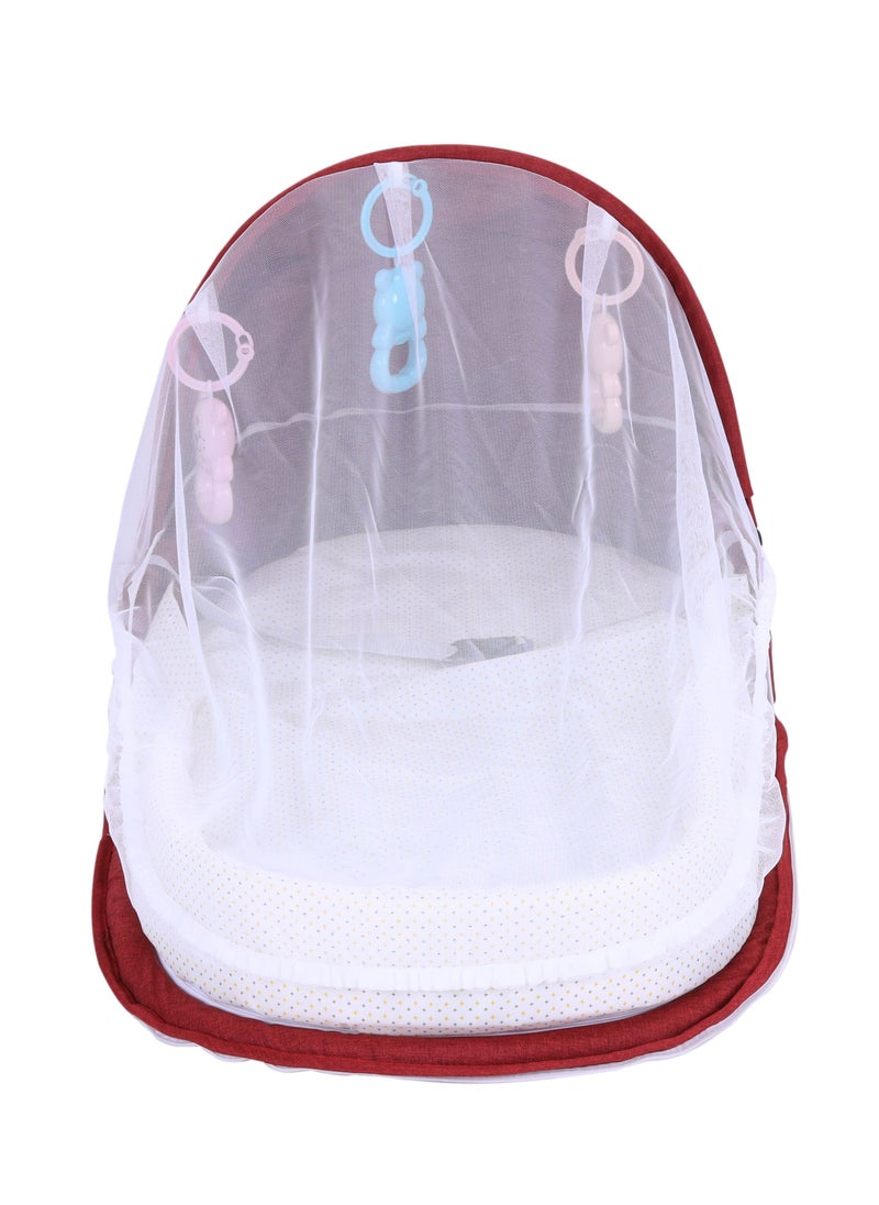 Portable Soft White Baby bed with Mosquito Net and Durable Red Base|Lightweight and Foldable | Cozy and Safe | Perfect for both Home and Travel - pzsku/ZBE14E48A3D584FFFACBAZ/45/_/1676529553/159e8826-52eb-4ba5-b5d6-1ca567f4074c