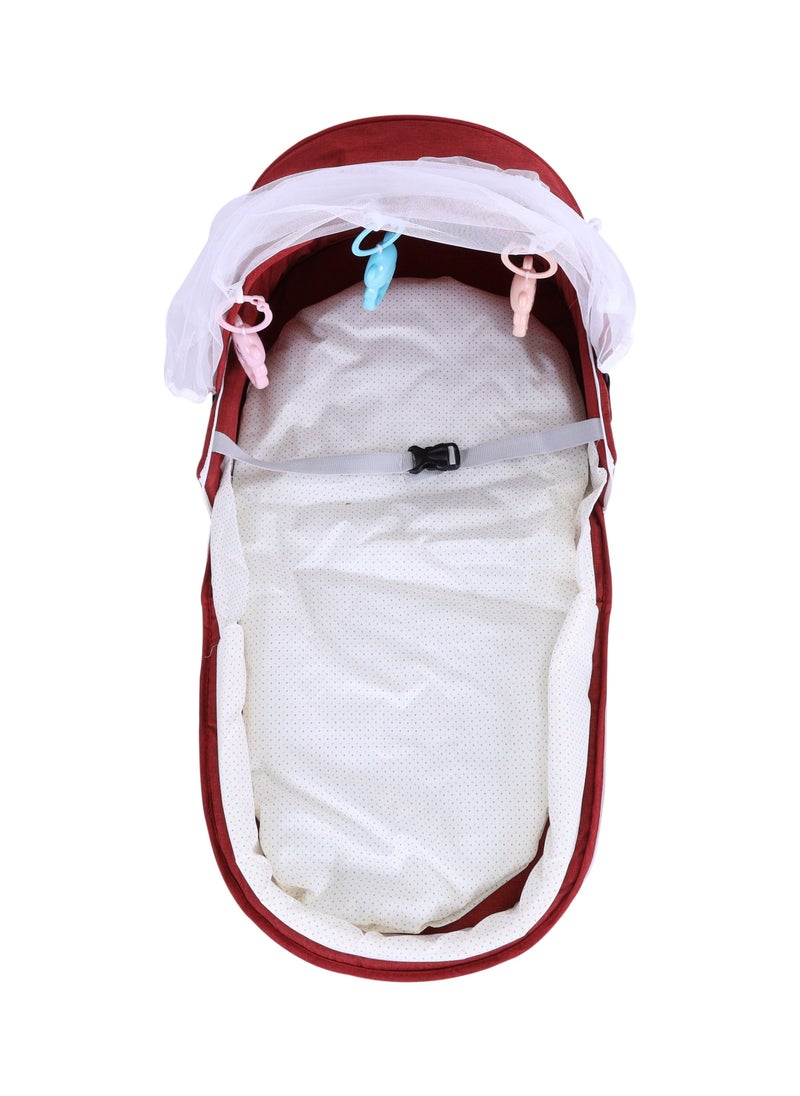 Portable Soft White Baby bed with Mosquito Net and Durable Red Base|Lightweight and Foldable | Cozy and Safe | Perfect for both Home and Travel - pzsku/ZBE14E48A3D584FFFACBAZ/45/_/1676529554/ee3818e1-181a-44f1-b6ae-e93348833f65