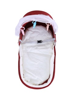 BABY PLUS Portable Soft White Baby bed with Mosquito Net and Durable Red Base|Lightweight and Foldable | Cozy and Safe | Perfect for both Home and Travel  - Image 4