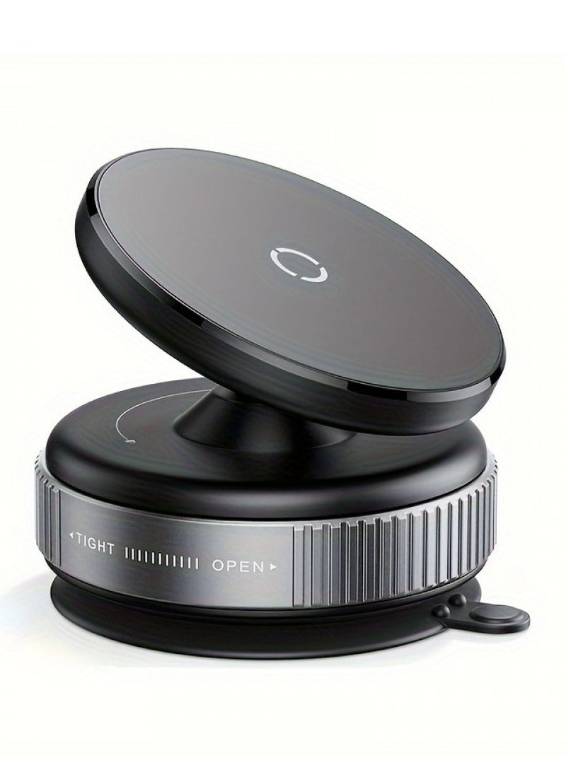 360° Adjustable Vacuum Magnetic Suction Cup Mobile Phone Holder, Suitable for Car/Gym/Mirror/Smooth Surface Hands-free Suction Cup Mobile Phone Stand, Compatible with All Smartphones  - Image 1