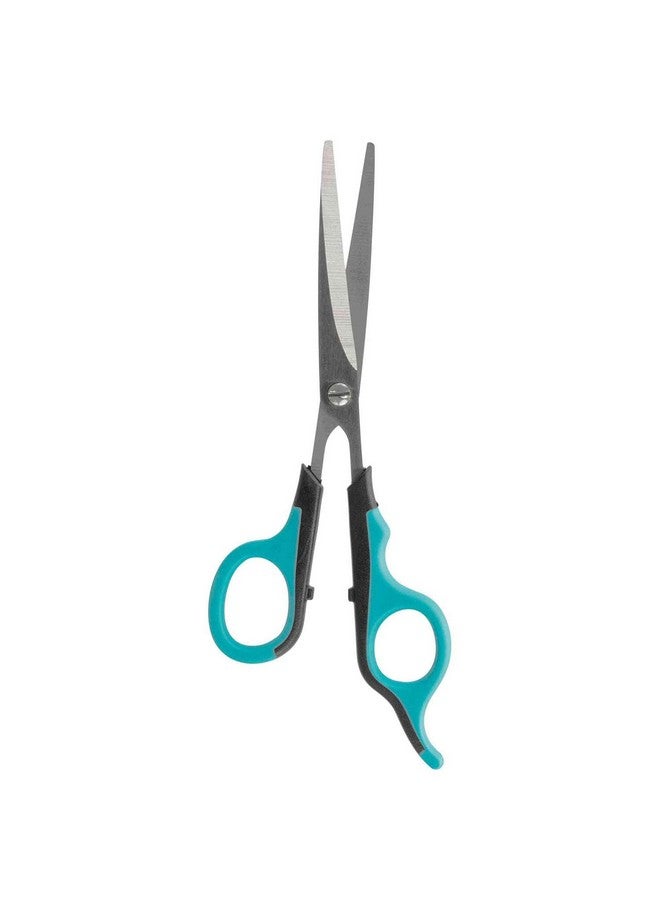 تريكسي مقص تريكسي المستقيم، مقص تشذيب للكلاب والقطط، مصنوع من الفولاذ المقاوم للصدأ، ومقبض مطاطي غير قابل للانزلاق لسهولة الإمساك، تصميم ذو طرف مستدير يجعله آمنًا للاستخدام حول منطقة الوجه - 18 سم - Image 1