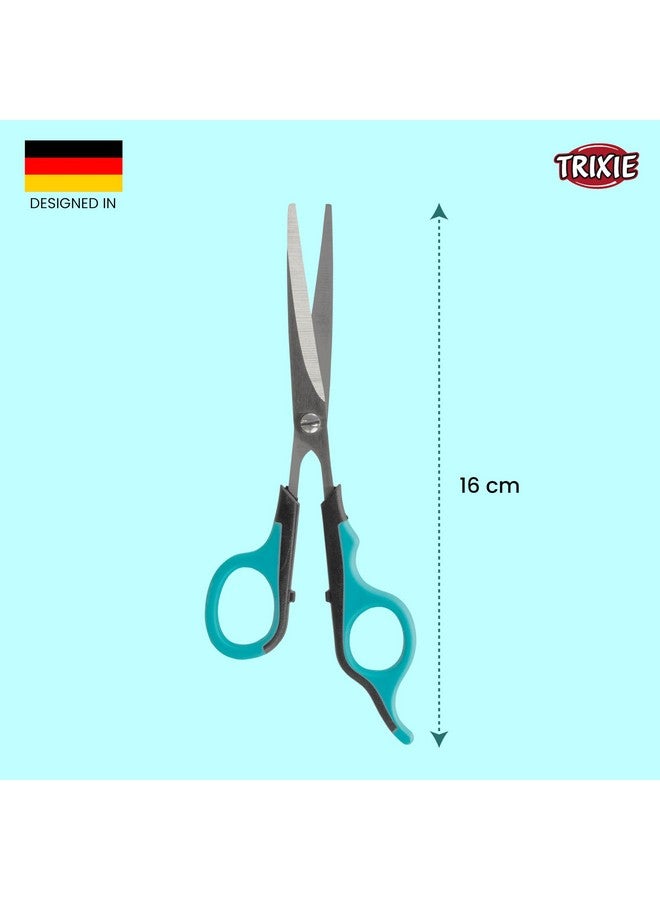 تريكسي مقص تريكسي المستقيم، مقص تشذيب للكلاب والقطط، مصنوع من الفولاذ المقاوم للصدأ، ومقبض مطاطي غير قابل للانزلاق لسهولة الإمساك، تصميم ذو طرف مستدير يجعله آمنًا للاستخدام حول منطقة الوجه - 18 سم - Image 4