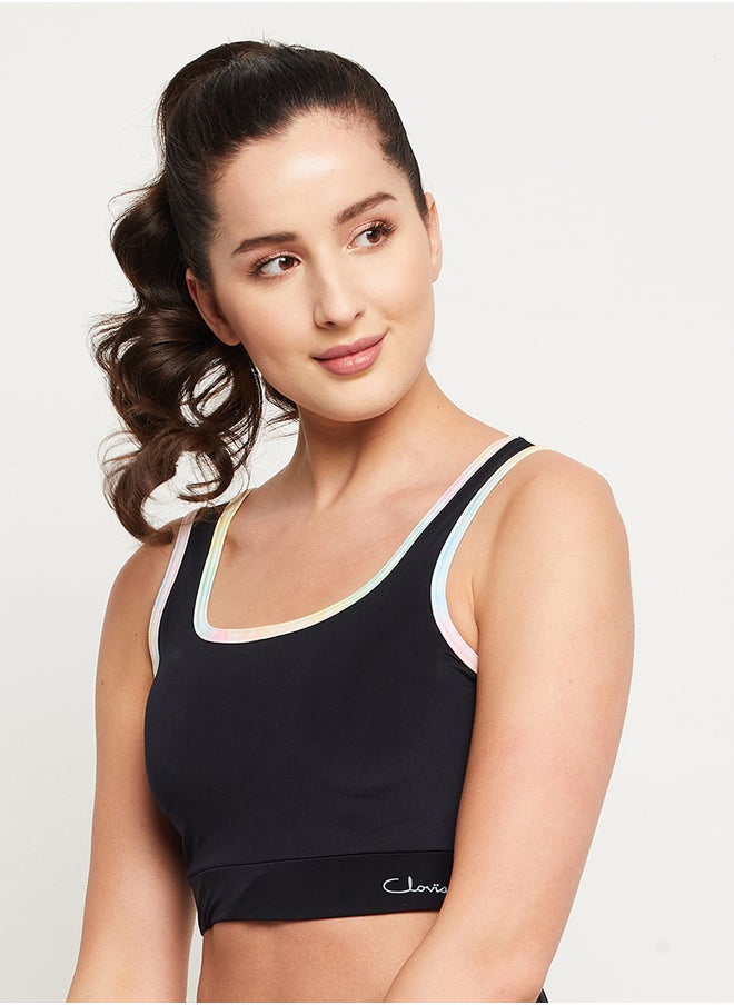 Clovia Medium Impact Padded Sports Bra with Removable Cups  - Image 3