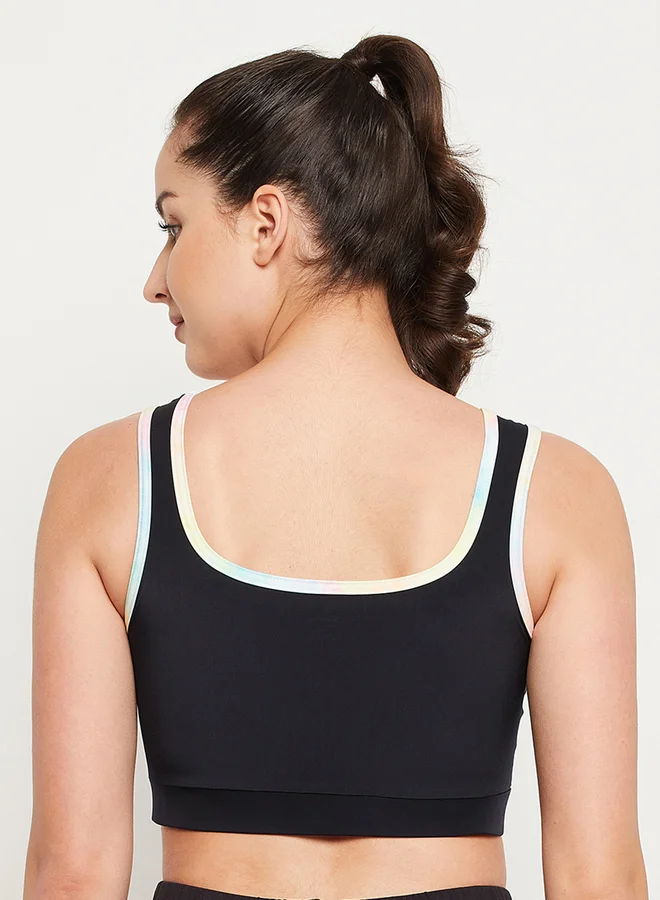 Clovia Medium Impact Padded Sports Bra with Removable Cups