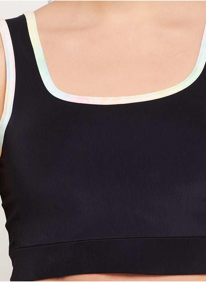 Medium Impact Padded Sports Bra with Removable Cups