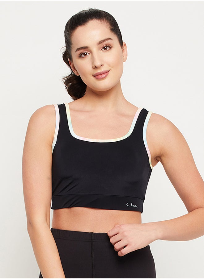 Clovia Medium Impact Padded Sports Bra with Removable Cups  - Image 1