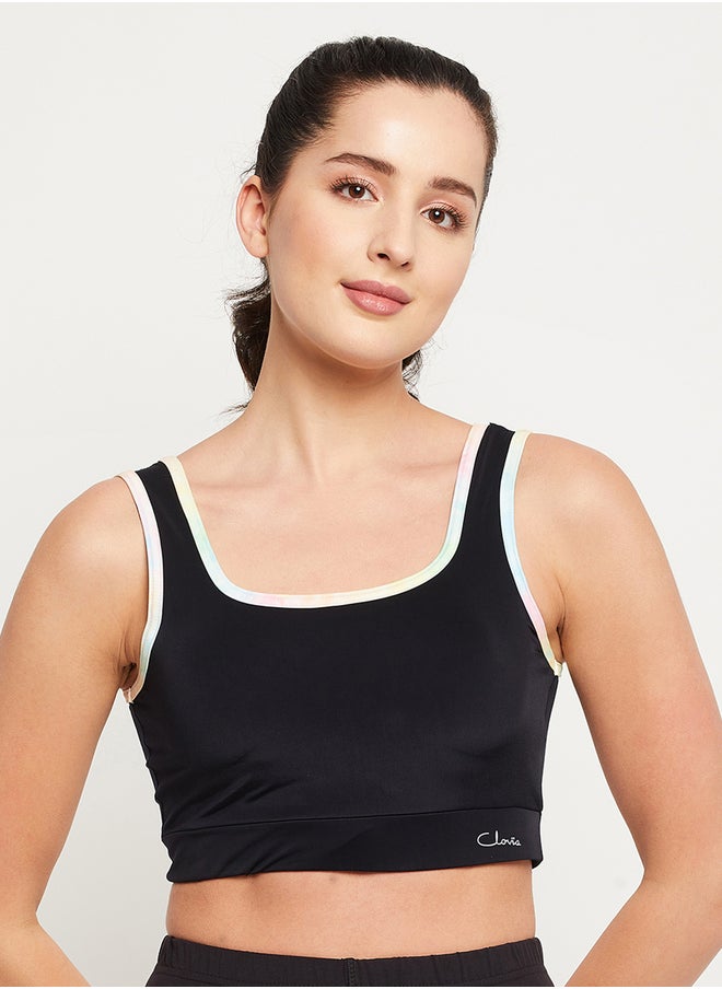 Clovia Medium Impact Padded Sports Bra with Removable Cups  - Image 2