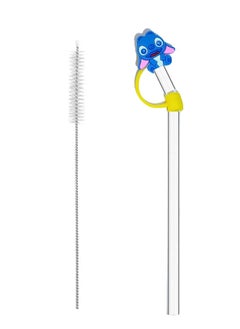 FALMER Glass Straw With Silicone Cover And Brush For Easy Cleaning (Various Shapes)  - Image 1