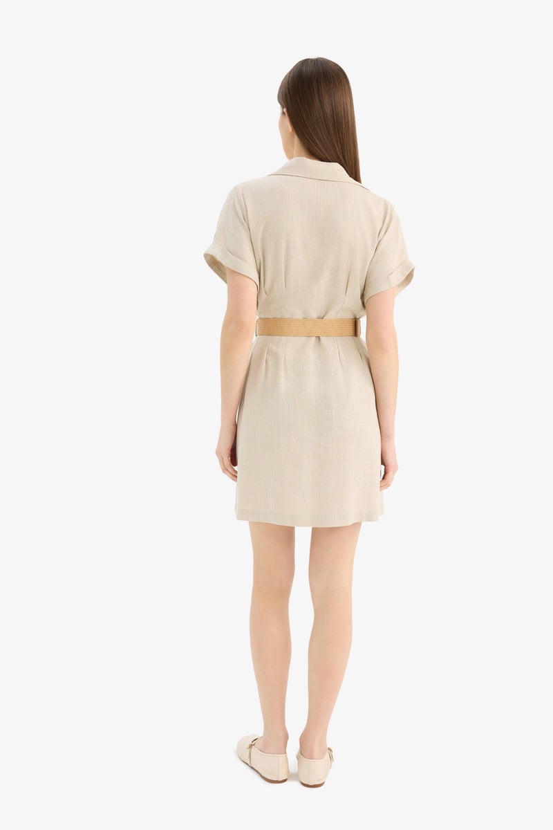 DeFacto Woman Shirt Collar Batwing Mini Dress - Image 5