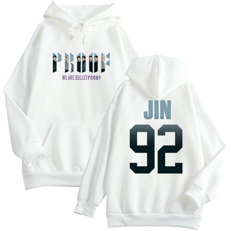 KPOP Band New Album Hoodie Sweatshirt JIN92 white