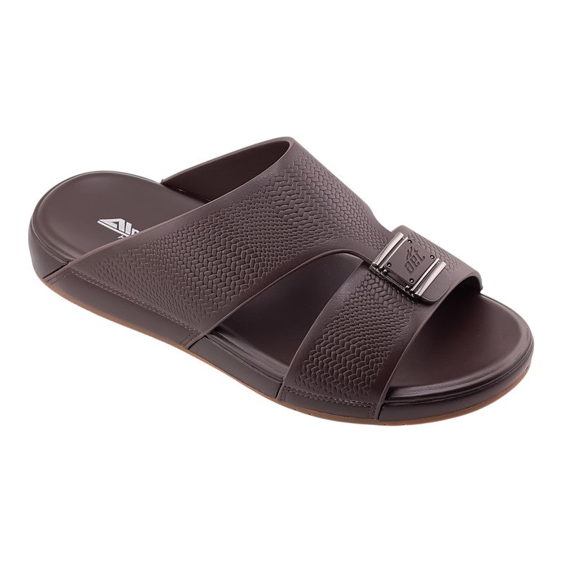 النهام صندل عربي يدوي الصنع للرجال من AET | شبشب رجالي خارجي | شبشب مفتوح من الأمام للاستخدام اليومي | جلد عربي أصلي مع ابزيم| تصميم عربي جديد | نعل داخلي مطابق للون| مريح وخفيف الوزن - Image 1