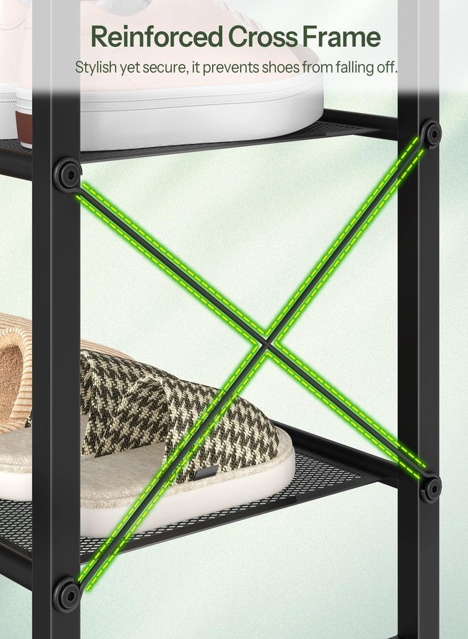 CHOEZON Shoe Rack, 3-Tier Shoe Rack for Closet, Metal Shoe Storage Organizer, Shoe Rack for Entryway, Shoe Shelf with Adjustable Feets, for Entryway, Hallway, Living Room, Bedroom, Black TXJ13BB - Image 5