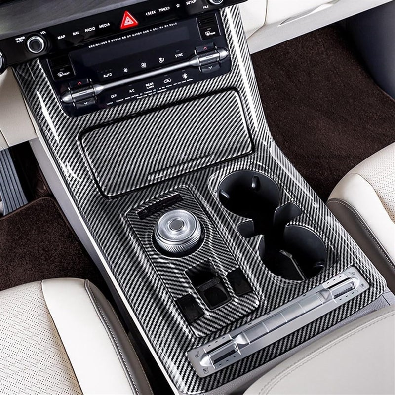 DEMULAX Carbon Fiber Gear Shift Panel Cover for Kia Carnival - Image 3