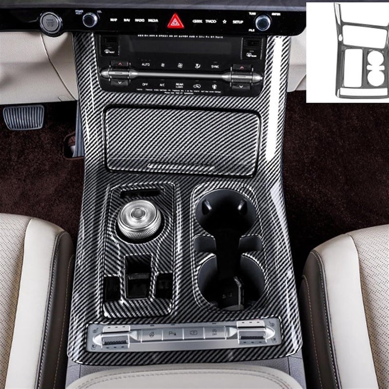 DEMULAX Carbon Fiber Gear Shift Panel Cover for Kia Carnival - Image 4